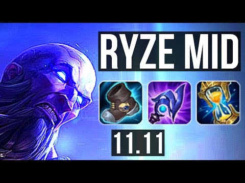 RYZE vs SYNDRA (MID) | 1100+ games, 1.4M mastery, 6/2/9, Dominating | BR Diamond | v11.11