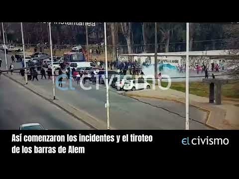Así fueron los incidentes y la balacera de los barras de Alem