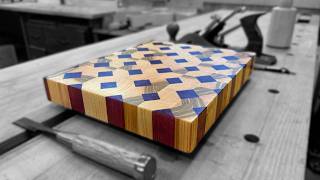 Woodworking: Creating Cutting Board with Eye-Catching Purple Diamond Design