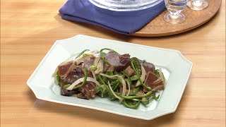 【3分クッキング公式】かつおとピーマンの和風サラダ／たらことねぎの卵焼き
