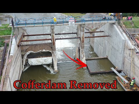 Tobacco River Dam Update - Cofferdam REMOVED! - Dam Collapse - Wixom Flood