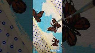 DIY butterfly bookmark 💙✨ #shorts #painting #art #bookmark #creative #tanyasartworld