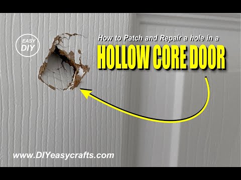 How to easily patch and repair a hole in a hollow core door