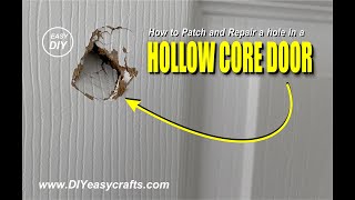 How to easily patch and repair a hole in a hollow core door