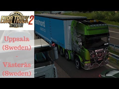 ETS2 V1.28 ProMods V2.18 + RusMap V1.7.4  : Uppsala(Sweden) -   Västerås(Sweden)