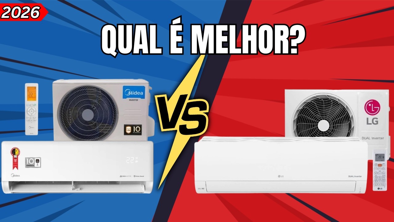 MIDEA AI ECOMASTER ou LG DUAL INVERTER? Qual o MELHOR Ar Condicionado?