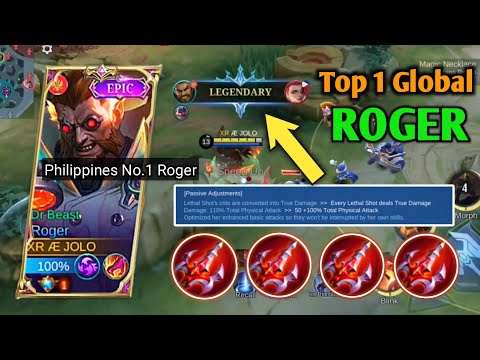 Top 1 Global Roger | Roger Best Build and Emblem Set 2023 | Meta Build Roger | BORN2YOU