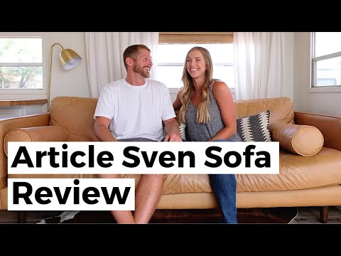 Part of a video titled ARTICLE SVEN SOFA REVIEW: How It's Held Up After 4+ Years - YouTube