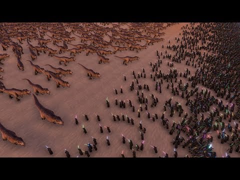 5.000 T-REX vs 40.000 JEDI - Ultimate Epic Battle Simulator