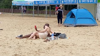 [4K] On the Beach [속초 해수욕장]: Summer Holidays in Sokcho Beach - 2020