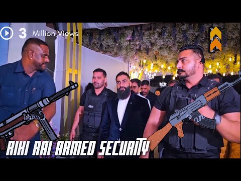 VIP Entry : Riki Rai Arrives in Style with Armed Security at Abhishek Ambresh's Extravagant Wedding!