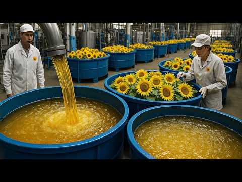 How SUNFLOWER OIL is made - Industrial Process