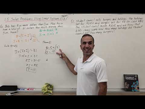 1.5 Solve Word Problems Using Linear Systems, Part 1 (Grade 10 Academic, MPM2D)