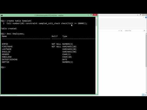 Oracle SQL Check Constraint