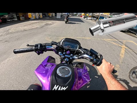 I TESTED THE MINI FORTUNA EXHAUST ON THE STREET IN THE FAN 160 2025 PRESSÃO PAPAI