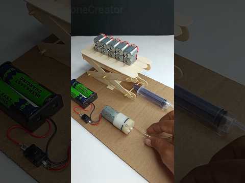 DC Pump Motor Turns Into a Lifting Machine | #lift #dcmotor #experiment #project