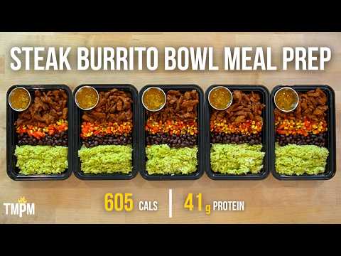 Honey Lime Steak Burrito Bowls Meal Prep