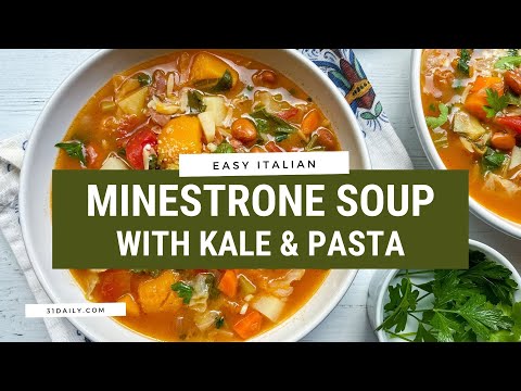 Minestrone Soup with Orzo and Kale