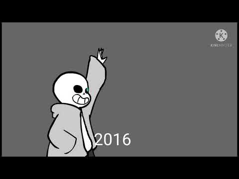 Evolution of Sans in Glitchtale.