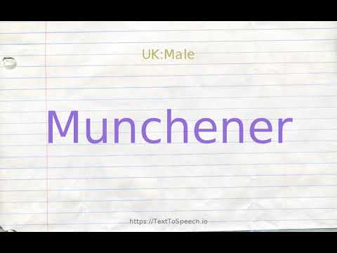 How to pronounce munchener