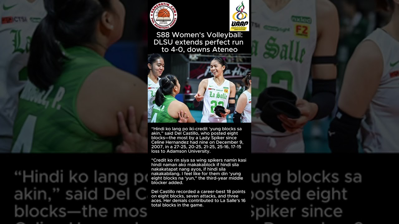 UAAP Women's Volleyball: DLSU eases past Ateneo in 4 sets