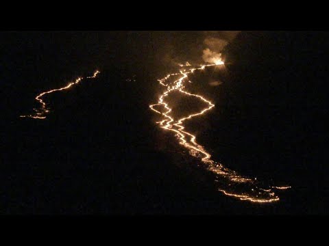 USGS representative provides an update on lava flows on Mauna Loa