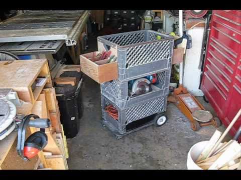 Milk Crate Work Cart