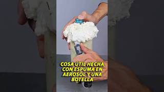 Llena la botella con espuma expansiva y mira lo que pasa