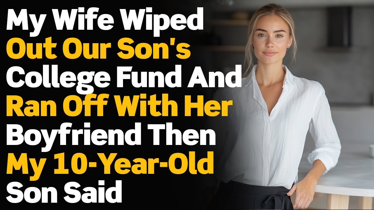MY WIFE WIPED OUT OUR SON'S COLLEGE FUND AND RAN OFF WITH HER BOYFRIEND THEN MY 10-YEAR-OLD SON SAID