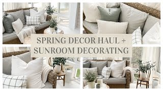 DECORATING OUR SUNROOM FOR SPRING | SPRING HOME DECOR HAUL