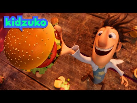 🌧️ IT'S RAINING HAMBURGERS! 🍔 | Cloudy with a Chance of Meatballs | Best Bits! | @Kidzuko