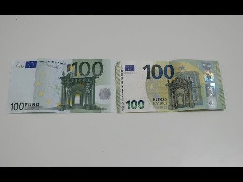 New 100 Euro note vs. Old 100 Euro note