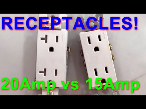Difference Between 20 amp vs 15 amp Receptacles!