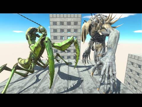 1 vs 1 Tournament on Wobbly Building - Animal Revolt Battle Simulator