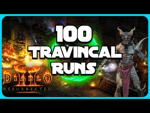Diablo 2 Resurrected- 100 Trav Runs - Loot Highlight
