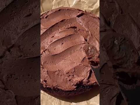 Moist chocolate cake with chocolate ganache frosting 🫠