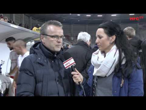 27. Spieltag: Interviews nach dem Spiel Hallescher FC - VfR Aalen