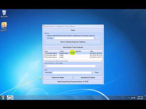 Outlook Export To Multiple PDF Files Software
