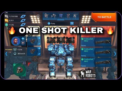 Top 15 One Hit Kills Fury Trebuchet MK2 Level 12 + Skills + Boosters Compilation Gameplay War Robots