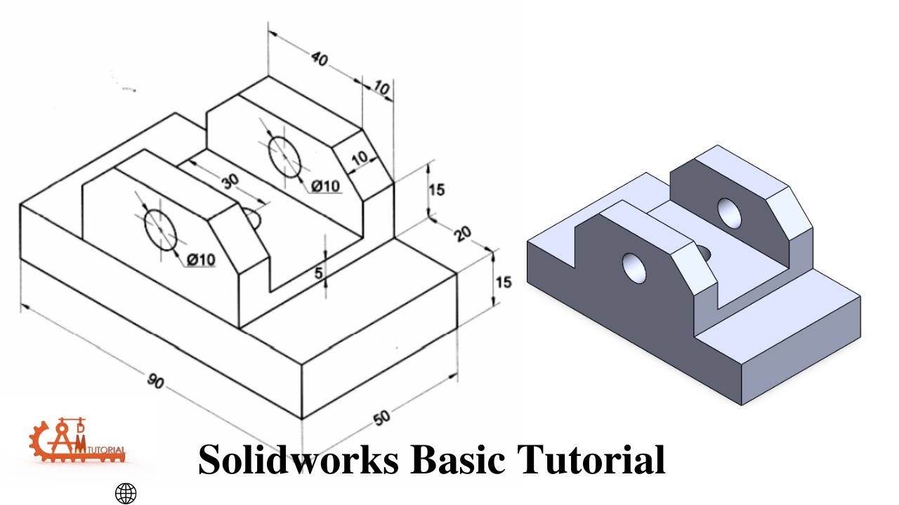 Solidworks Basic Tutorial for Beginners! Training Exercise 5