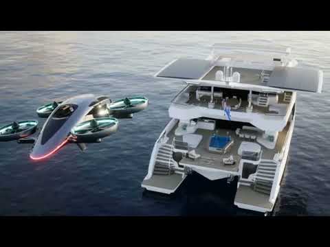 Superyacht Silent 120 Explore allows you to swim, dive and even fly