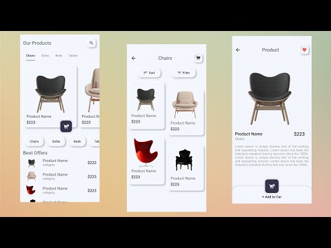Ecommerce Furniture App UI Design - Flutter UI - Speed Code