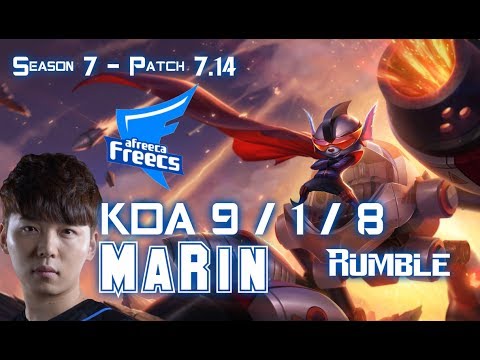 AFs MaRin RUMBLE vs JARVAN IV Top - Patch 7.14 KR Ranked