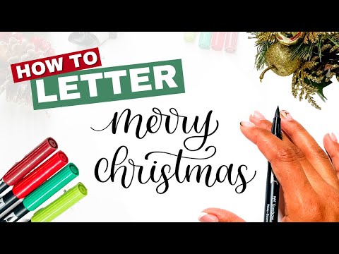 An Easy Way to Write Merry Christmas in Modern Calligraphy