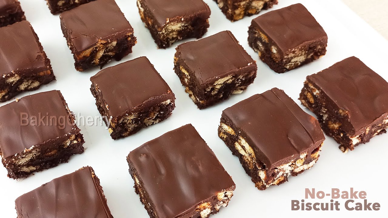 No-Bake Biscuit Cake Bites with Chocolate Fudge: Easy and Delicious Recipe!