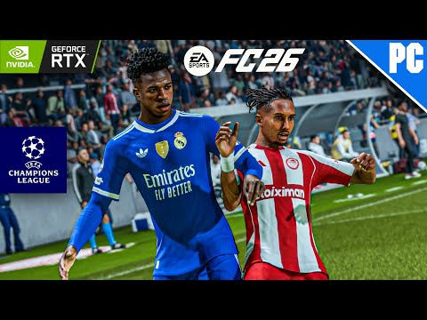 FC 26 - Olympiacos vs Real Madrid | Ft. Mbappe, Vini Jr | UEFA Champions League 25/26 | PC™ [2K60]