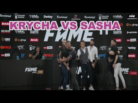 KRYCHA VS SASHA - KONFERENCJA FAME MMA 11
