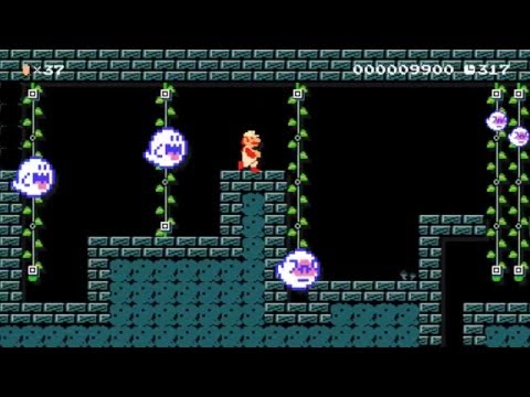 Super Mario Maker Levels: "Ghostly Vines"