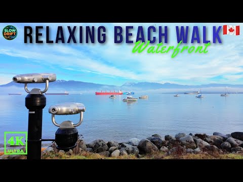 Relaxing Beach Walk 🌊 Peaceful Ocean Walk at Jericho Beach | Vancouver