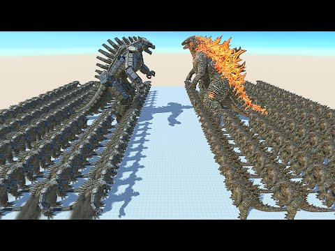 GODZILLA 2021 VS MECHA GODZILLA DEATH FALL - Animal Revolt Battle Simulator